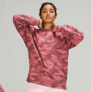 Lululemon Perfectly Oversized Crew Heritage 365 Camo Brier Rose Multi Size 4